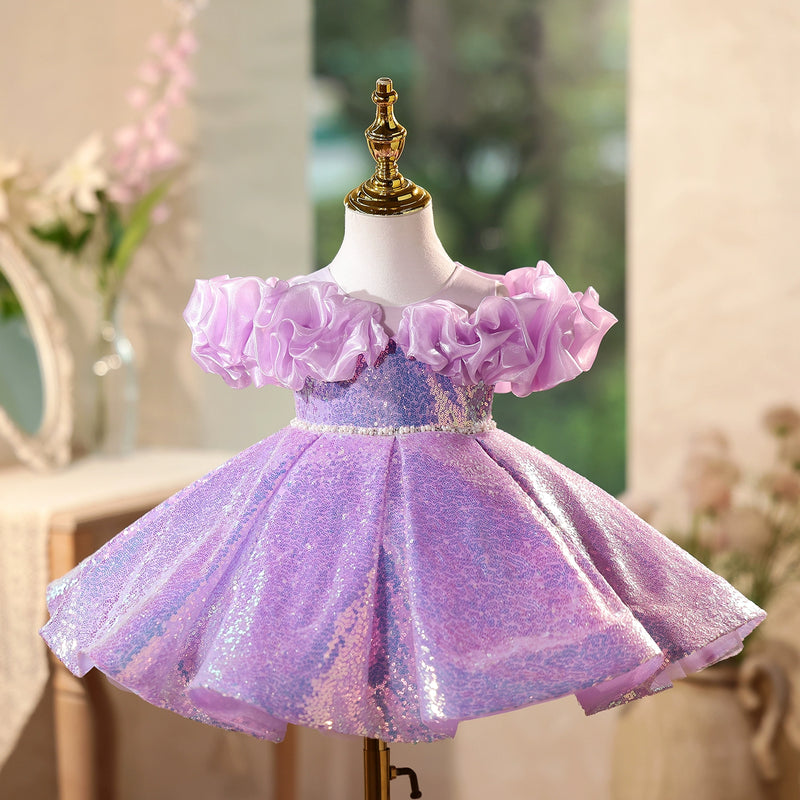 dress art mystery Pink Sequin Sparkly for Girls This beautifully detailed hi Mercatoo Girls Sequin Dress Sleeveless