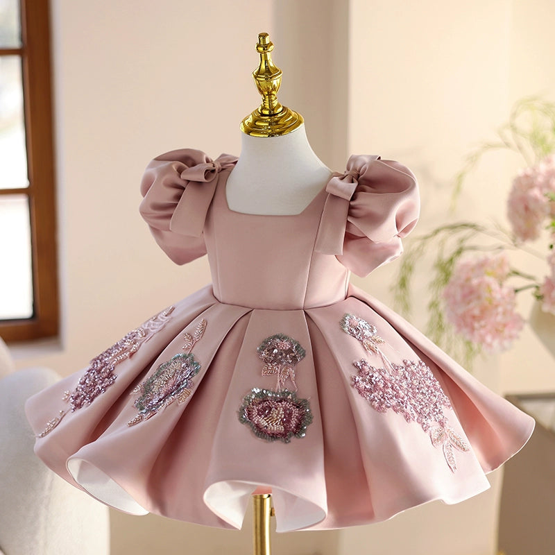 Girls Birthday Elegant Dress Flower Girl Wedding Princess Dress
