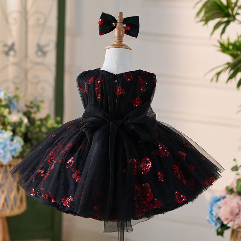 Cute Baby Girl  Sequins Beauty Pageant Dress Toddler Birthday Princess Dress