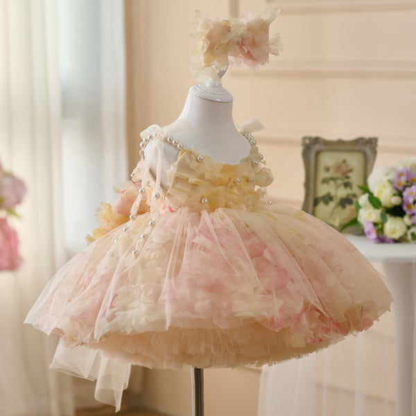 Girls Birthday Party Dress Children's Puffy Princess Dress