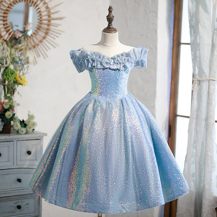 Luxurious Sequins Baby Girl  Prom Dress Birthday Party Princess Dress