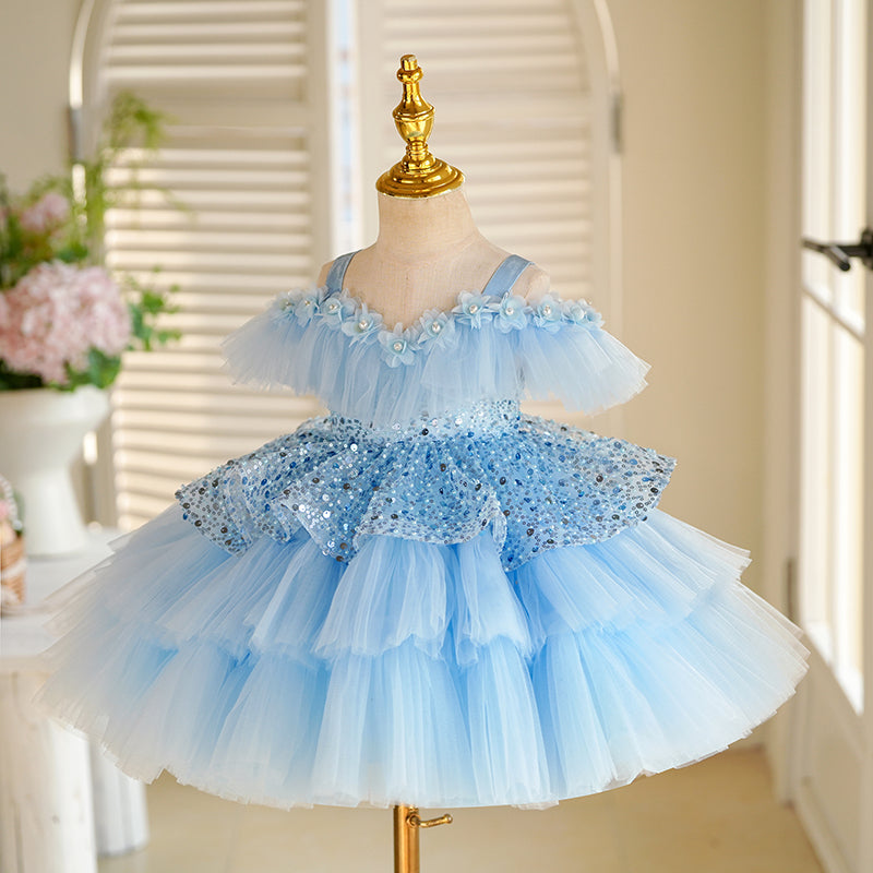 Children's Birthday Dresses Girls Party Puffy Princess Dress Children's Birthday Dresses Girls Party Puffy Princess Dress