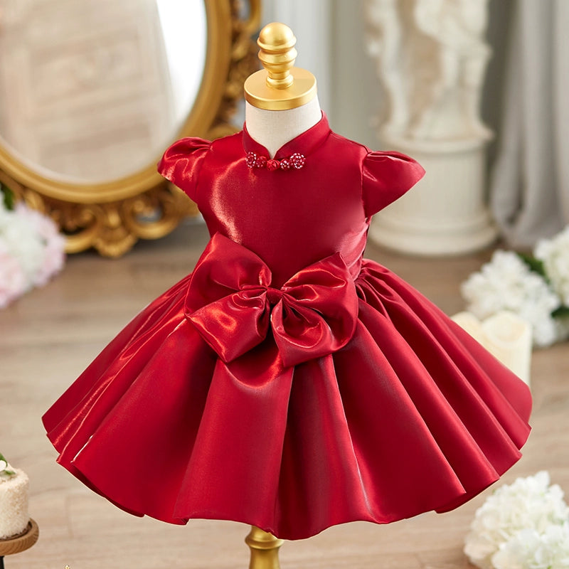 Red Baby Dress Girl Birthday Princess Dress Baby Communion Dress
