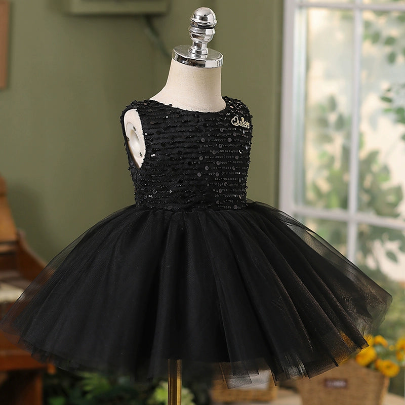 Elegant Baby Sleeveless Puff Princess Dress Toddler Black Formal Dres marryshe Elegant Baby Sleeveless Puff Princess Dress Toddler Black Formal Dres marryshe