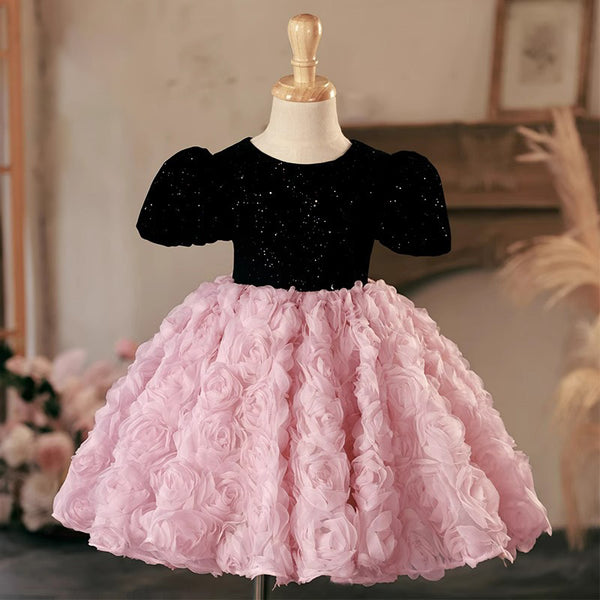 Cute Baby Girl Christmas Dress Toddler Pageant First Birthday Princess Dress