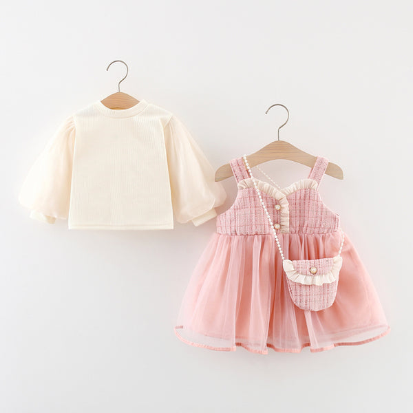 Baby Girl Stitching Style Two Piece Dress