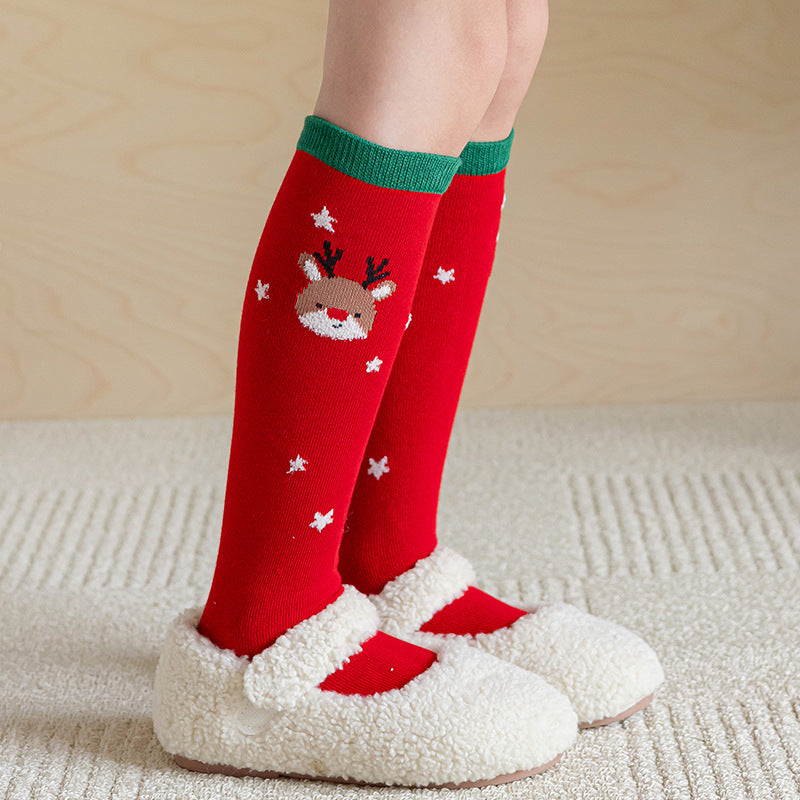 Baby Cartoon New Year Christmas Socks