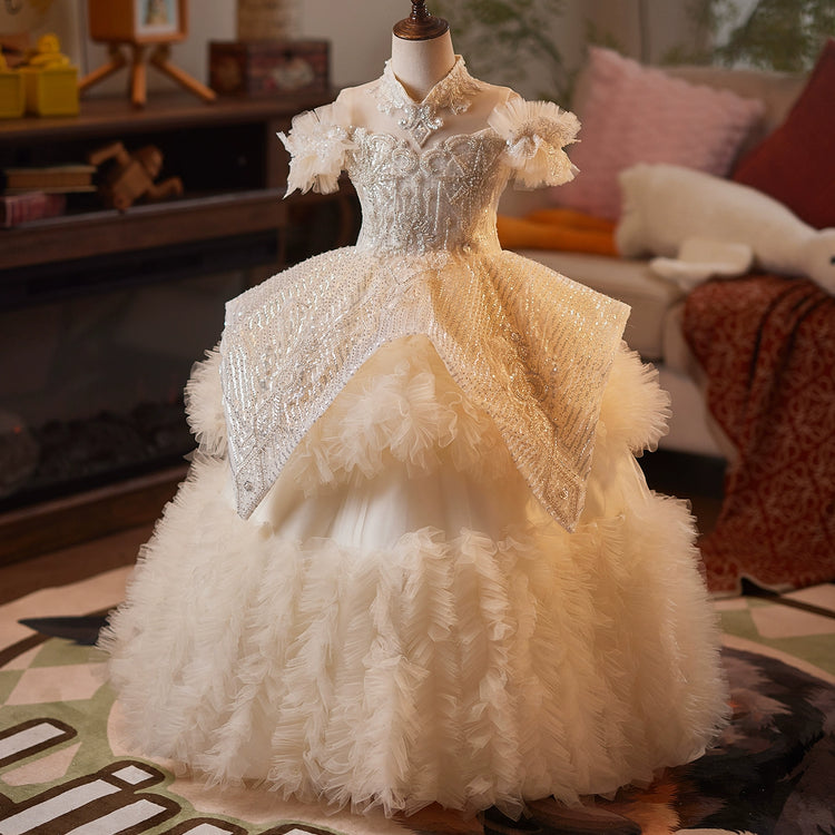 Flower Girl Wedding Dress Girl Birthday Princess Dress Children's Prom Dress