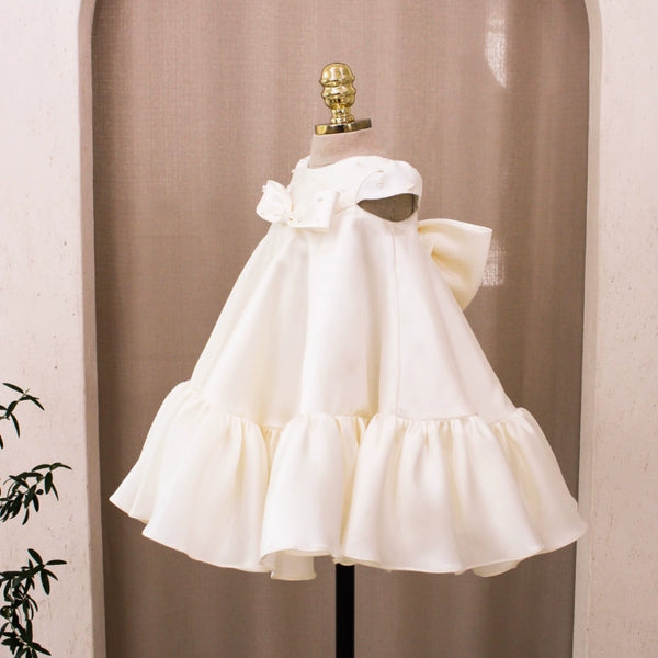Cute Baby Birthday Dress Flower Girl Satin Princess Dress