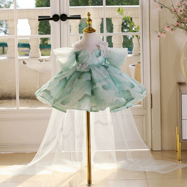 Children's Elegant Dress Girl Birthday Puffy Princess Dress