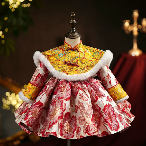 Winter Baby Girl Christmas Dress Toddler Pageant Birthday Party Princess Dress