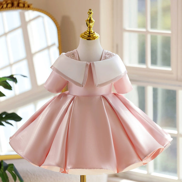 Girls Birthday Pink Dress Girls Communion Princess Dress