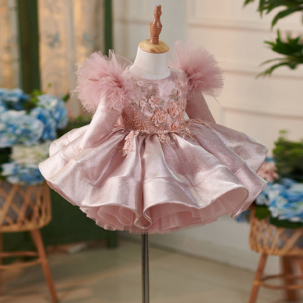 Cute Girl Pink Christmas Dress Flower Girl Tutu Skirt