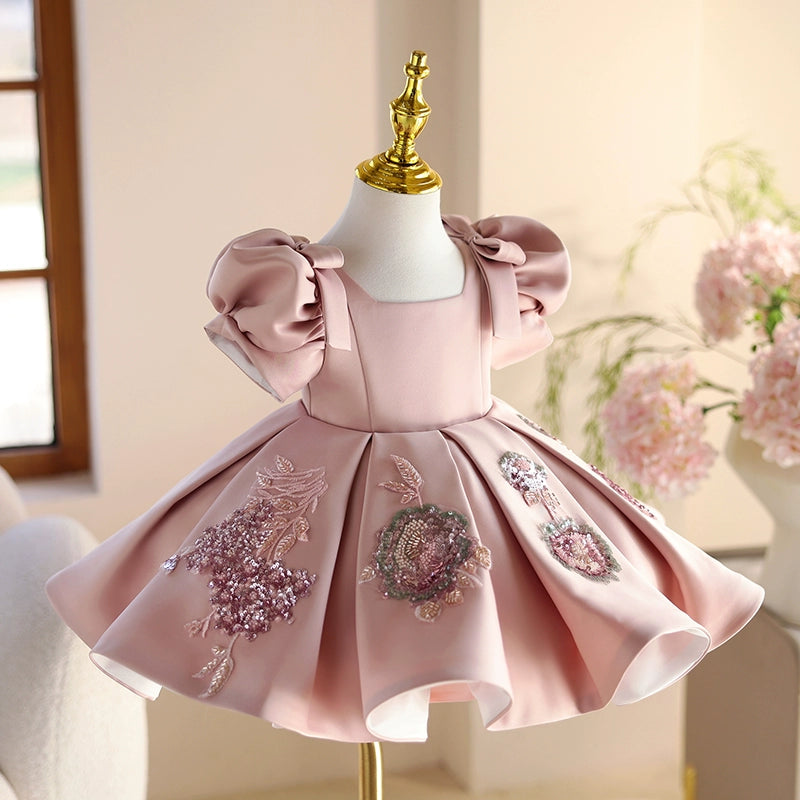 Girls Birthday Elegant Dress Flower Girl Wedding Princess Dress