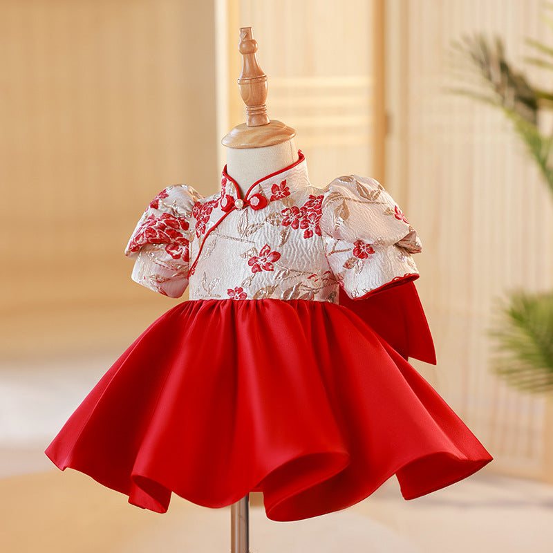 red first birthday dress Flower Girl Red Dress, Birthday Girl Red Dress, 1 Year Birthday Dress, Toddler Outfit Dress