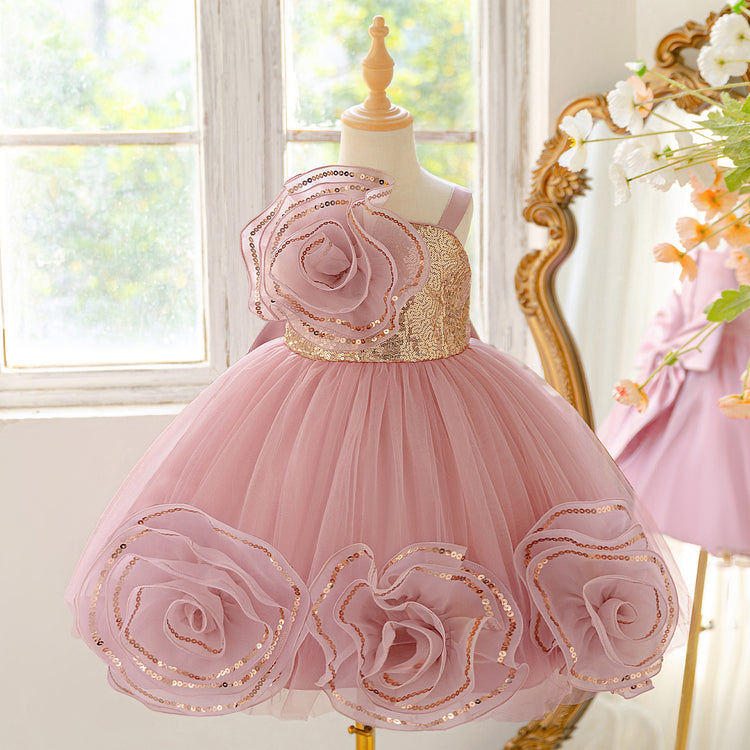 Children's Birthday Dress Girl's Puffy Dress Flower Girl Wedding Princess Dress
