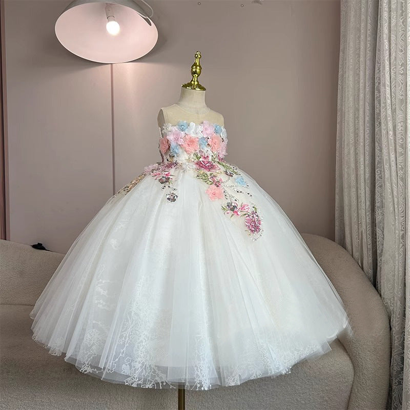 Girls Birthday Party Dress Flower Girl Wedding Princess Dress