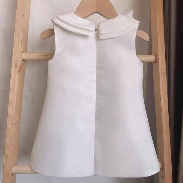 Cute White Baby Girl Baptism Dress Toddler Christening Dress