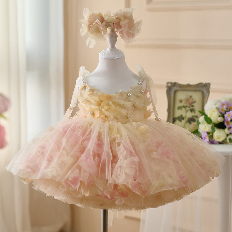 Girls Birthday Party Dress Children's Puffy Princess Dress