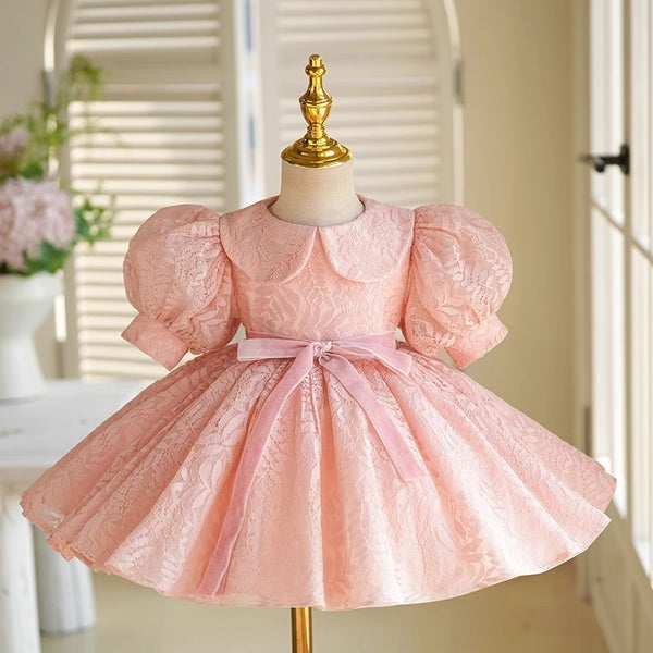 Flower Girl Pink Wedding Dress Children's Birthday Party Princess Dress