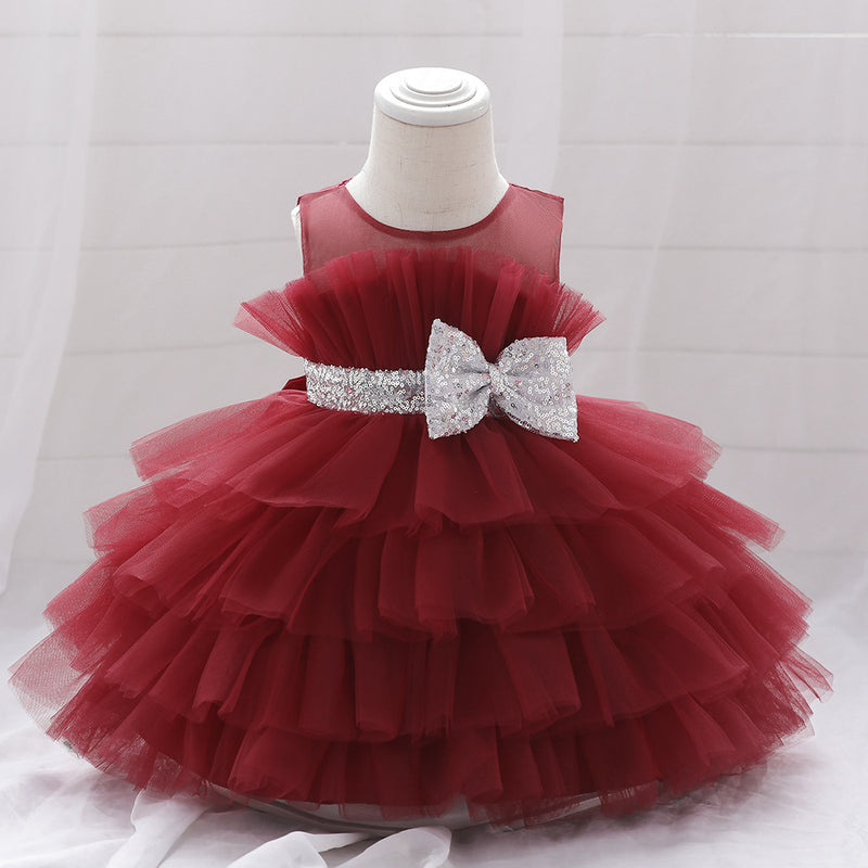 Girls Birthday Party Princess Dress Flower Girl Fluffy Cake Dress