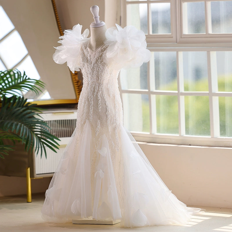 Children's Elegant Birthday Dress Girls Prom Princess Dress