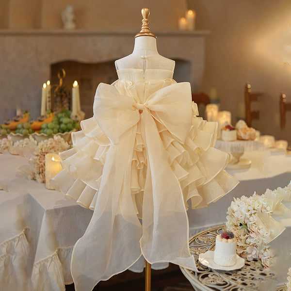 Baby Girl Birthday Princess Dress Children's Ball Dress Flower Girl Wedding Puff Dress