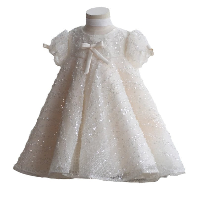 Cute Girls Christening Dress Toddler First Birthday Party Princess Dress