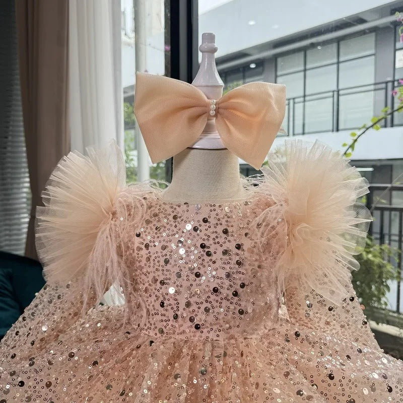 Girls Birthday Princess Dress Children's Sequin Party Dress Girls Christmas Dress