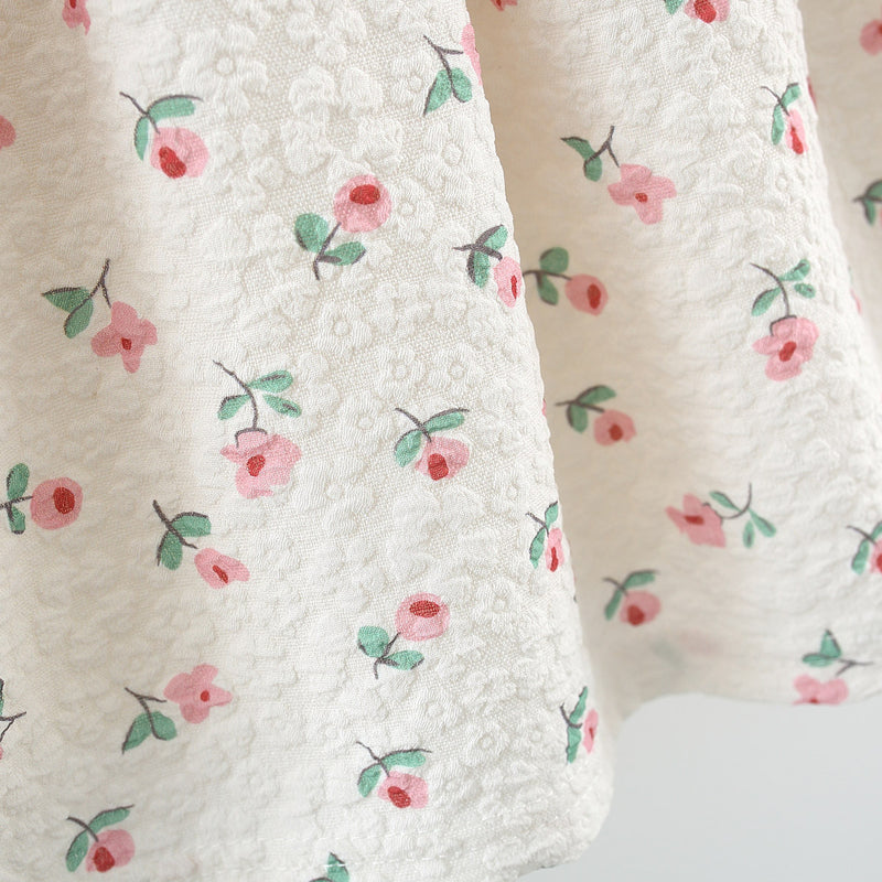 Cute Girls Autumn Printed Fake Two Piece Princess Dress