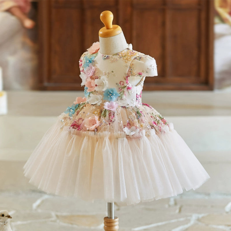 Flower Girl Wedding Dress Girl Birthday Princess Dress Girl Communion Tutu Dress