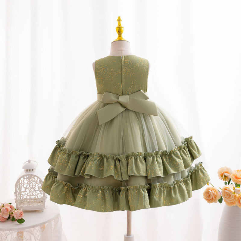 Cute Children's Communion Dress Girls Birthday Princess Dress Three-piece Set