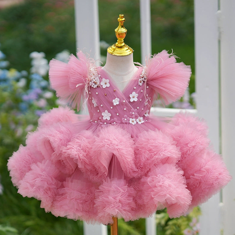 Cute baby girl pink dress clearance