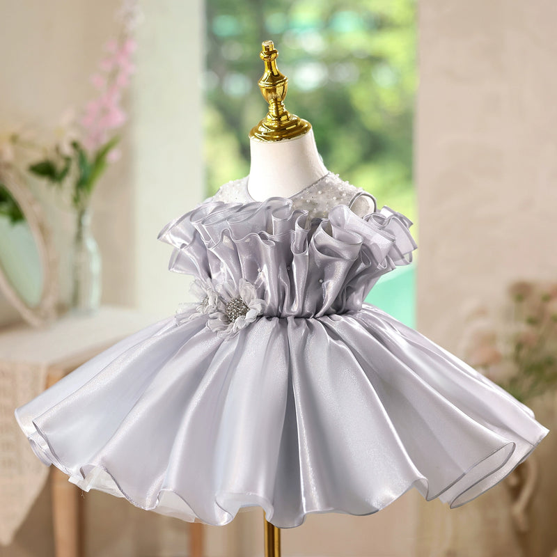 Children's Ball Gray Dress Girl Birthday Party Princess Dress