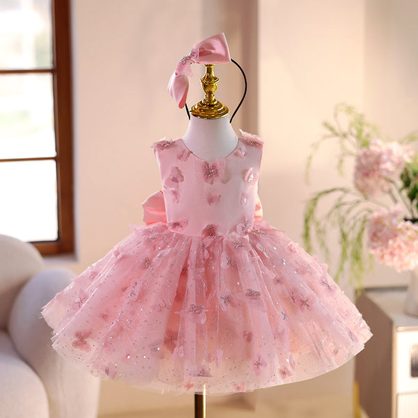 Children's Party Dress Flower Girl Wedding Princess Dress Girl Birthday Puff Dress