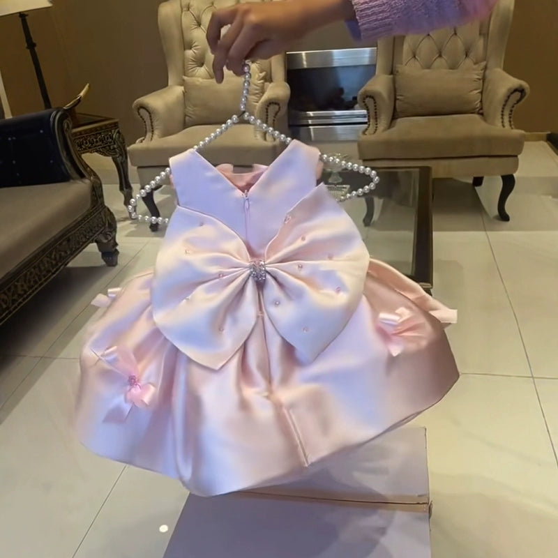 Baby Girl Pink Dress Flower Girl Dress Girl Birthday Princess Dress