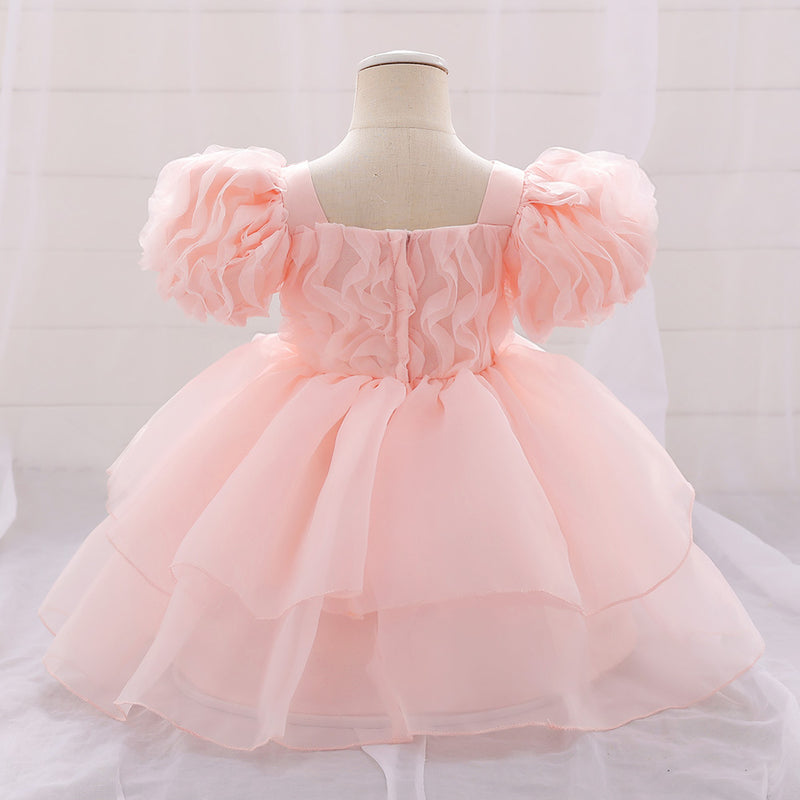 Girls Cute Communion Dress Girls Birthday Puffy Princess Dress