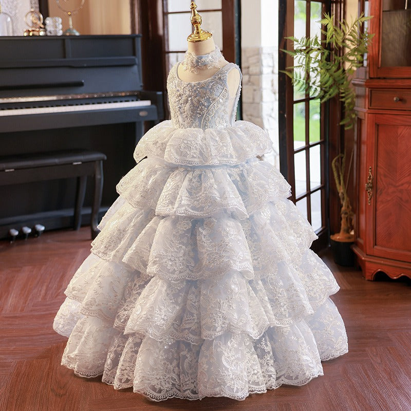 Elegant First Communion Dress Girl Birthday Party Dress Summer Prince marryshe Elegant First Communion Dress Girl Birthday Party Dress Summer Prince marryshe