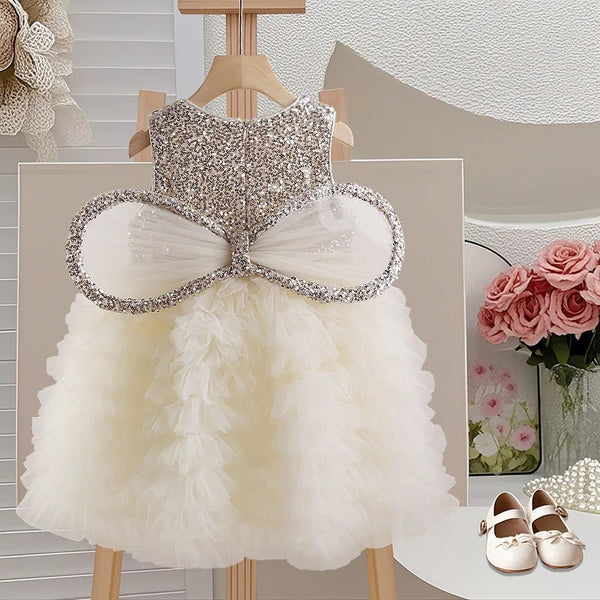 Children's Communion Dress Girls Sequin Princess Dress Girl Birthday Party Dress