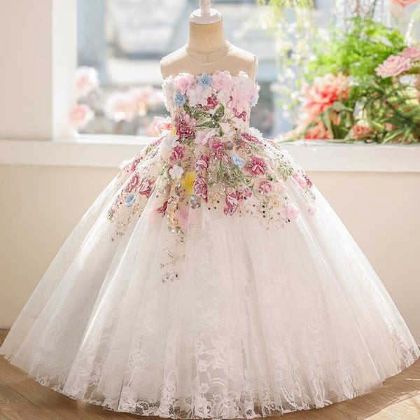Girls' Prom Princess Dress Girls' Birthday Dress Flower Girl Wedding Dress