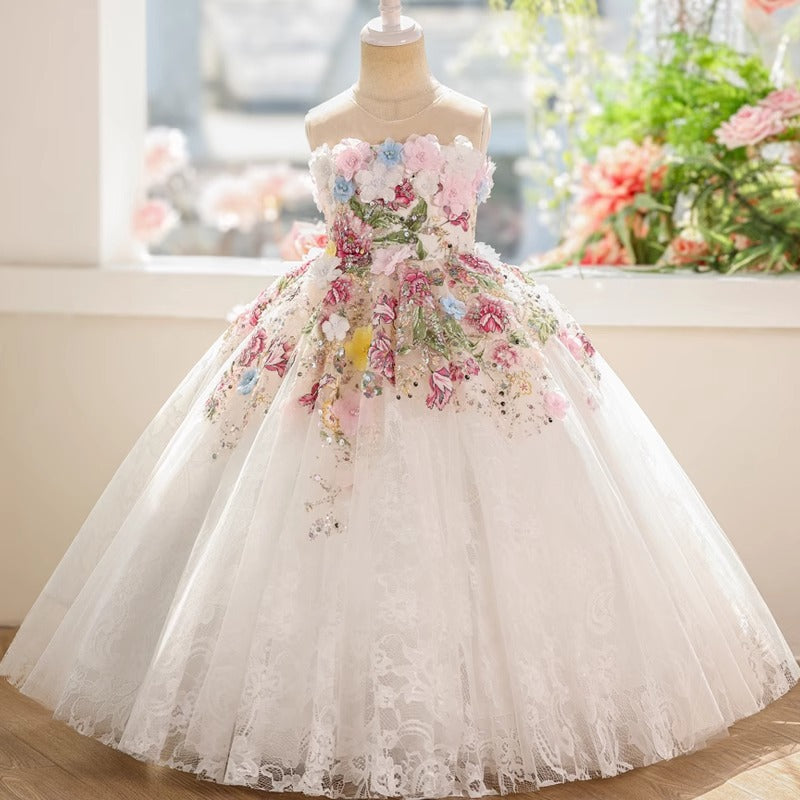 Girls' Prom Princess Dress Girls' Birthday Dress Flower Girl Wedding Dress