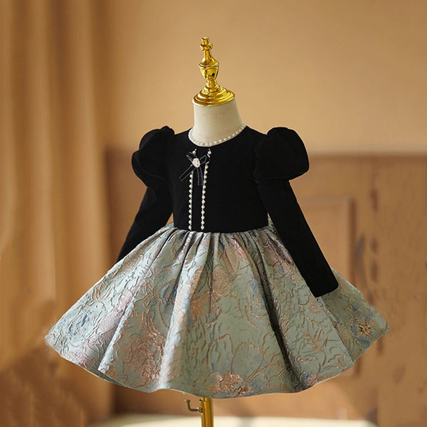 Cute Baby Girls Beauty Pageant Princess Dress Toddler Girls Christening Dresses