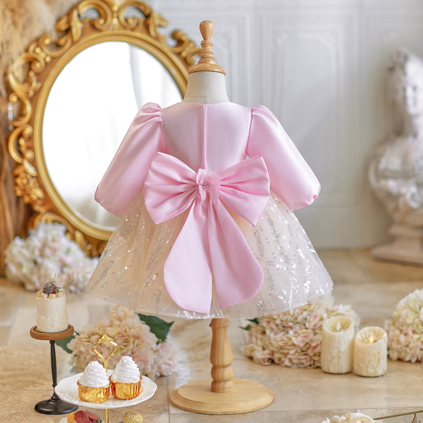 pink dress for baby girl 1st birthday Baby Girl Dress, Pink Girl Dress, 1st Birthday Dress, Photoshoot Dress, Baptism Dress, Flower Girl Dress, Girl Party Dress, High Low Dress