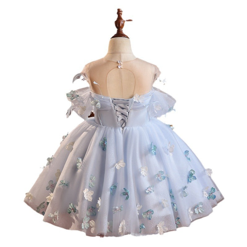 Elegant Baby Girls Blue Baptism Dresses Toddler Flower Girl Dresses Elegant Baby Girls Blue Baptism Dresses Toddler Flower Girl Dresses