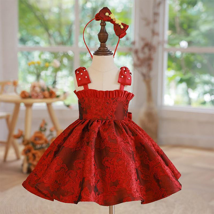 Cute Baby Girl Embroidery Dress Toddler Birthday  Communion Princess Dress