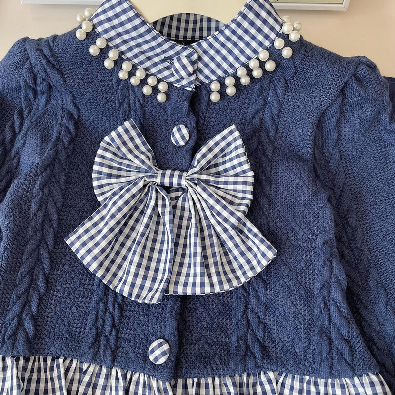 Girls' Autumn New Sweater and Pants Two-piece Set
