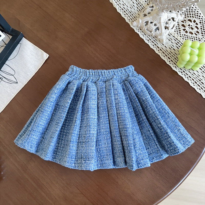 Girls Spring Party Dress Girls Cute Jacket Skirt Two-piece Set