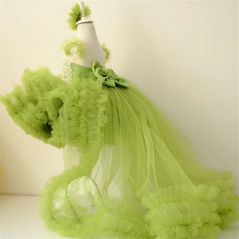 Luxurious Baby Girl  Fluffy Dress Costumes Dress Toddler Birthday Princess Dress