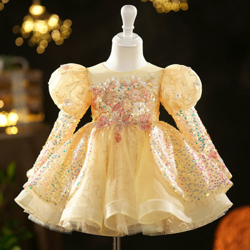 gold infant christmas dresses Youngland Infant Toddler White Gold Tulle Fancy Christmas Holiday Party Dress Cardigan 18M, Infant Girl's