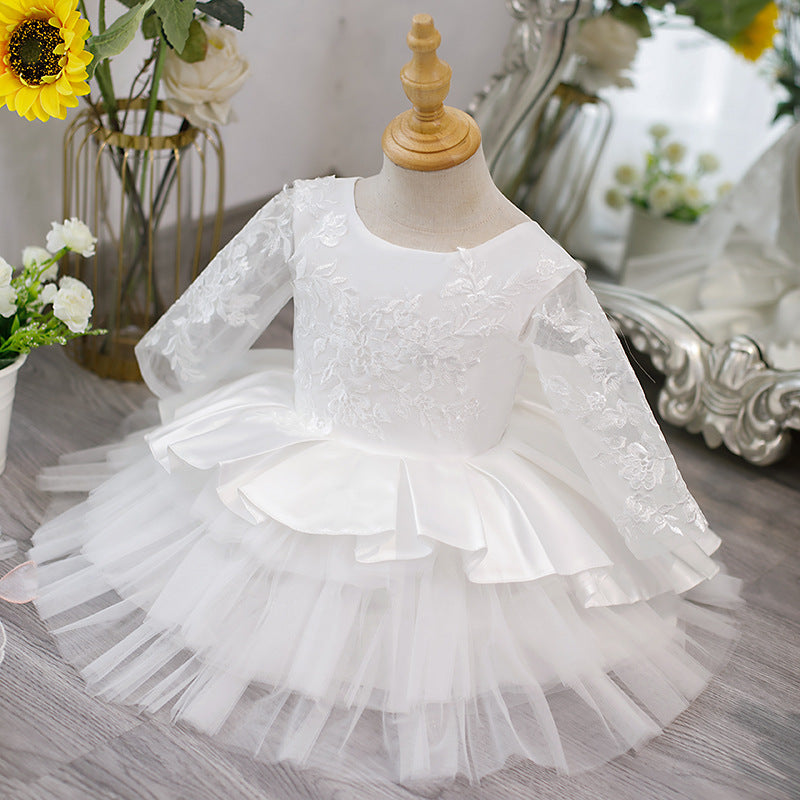 Elegant Girls Pageant Embroidery Dress Toddler  Christmas Party Princess Dress